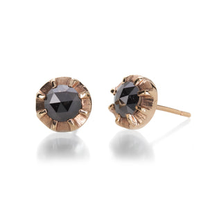 Sethi Couture Black Rose Cut Diamond Stud Earrings | Quadrum Gallery