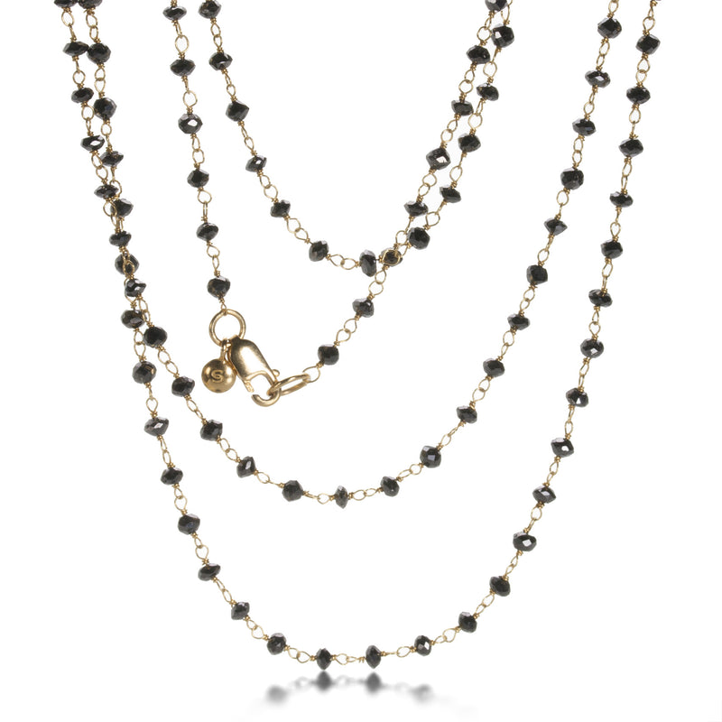 Sethi Couture Yellow Gold and Black Diamond Wrapped Necklace | Quadrum Gallery