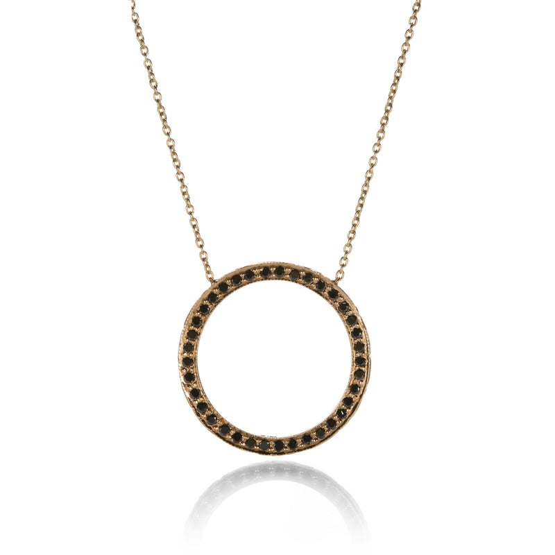 Sethi Couture Black Diamond Circle Necklace | Quadrum Gallery