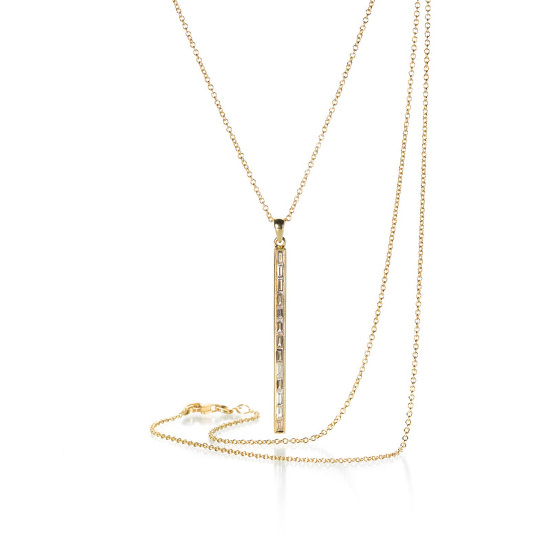 Sethi Couture Diamond Baguette Bar Necklace | Quadrum Gallery