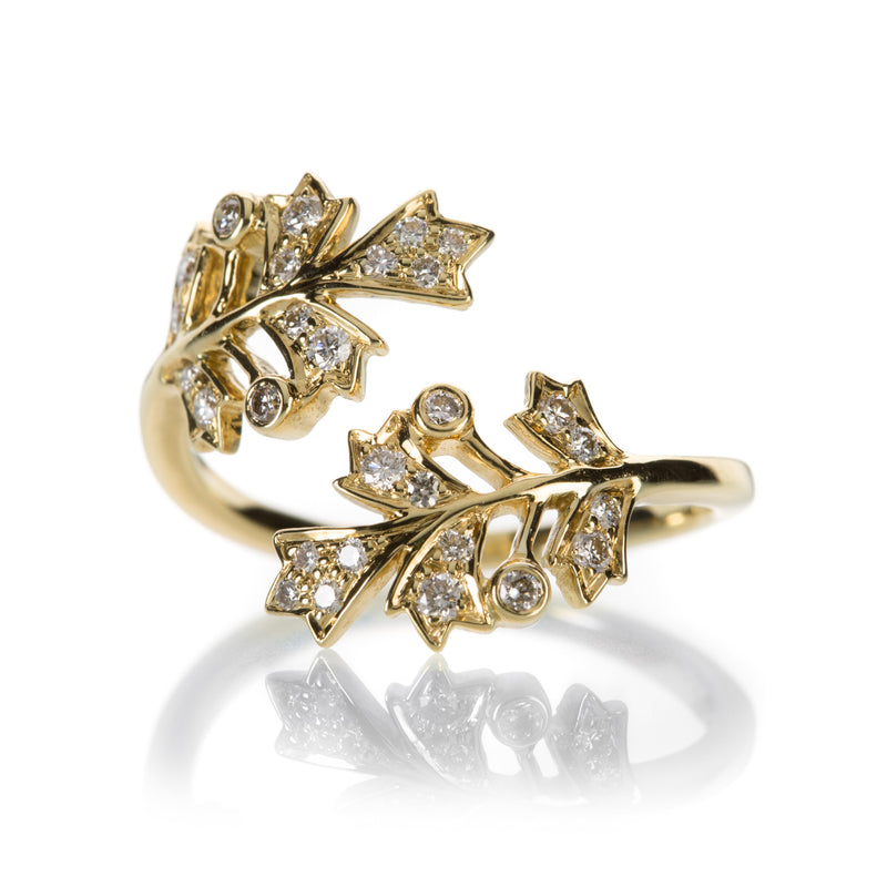 Sethi Couture Diamond Split Leaf Ring | Quadrum Gallery