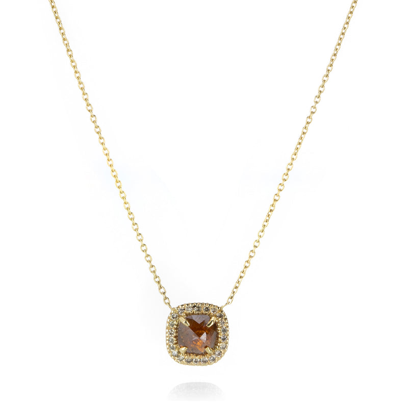 Sethi Couture Opaque Dark Brown Diamond Pendant Necklace | Quadrum Gallery