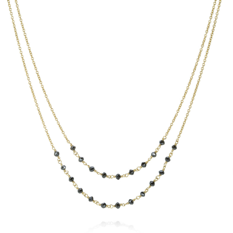 Sethi Couture Jillian Black Diamond Double Strand Necklace | Quadrum Gallery