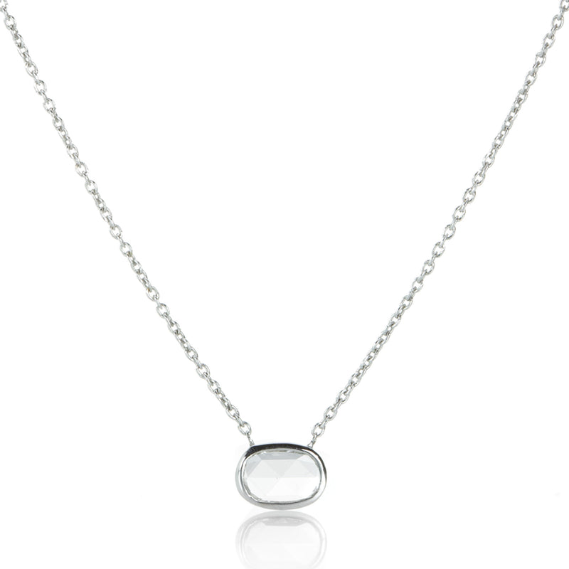 Sethi Couture Oval Rose Cut Diamond Pendant Necklace | Quadrum Gallery