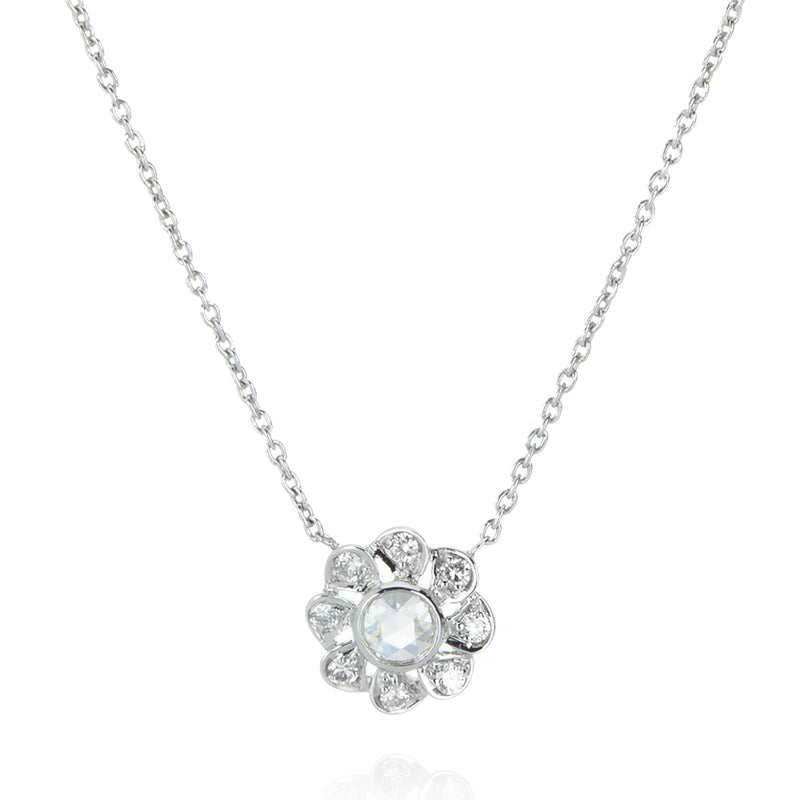 Sethi Couture White Diamond Flora Necklace | Quadrum Gallery