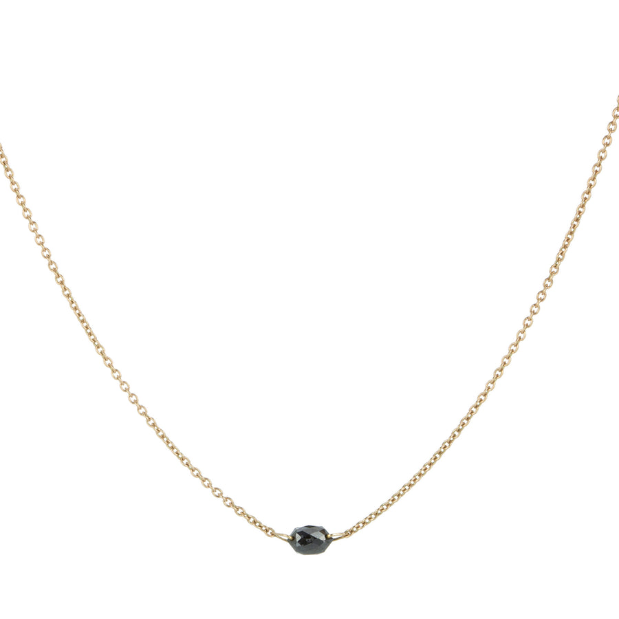 Sethi Couture Single Black Diamond Briolette Necklace | Quadrum Gallery