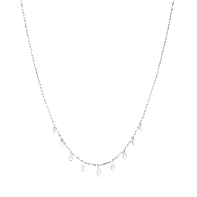Sethi Couture Rose Cut Marquise Diamond Drop Necklace | Quadrum Gallery