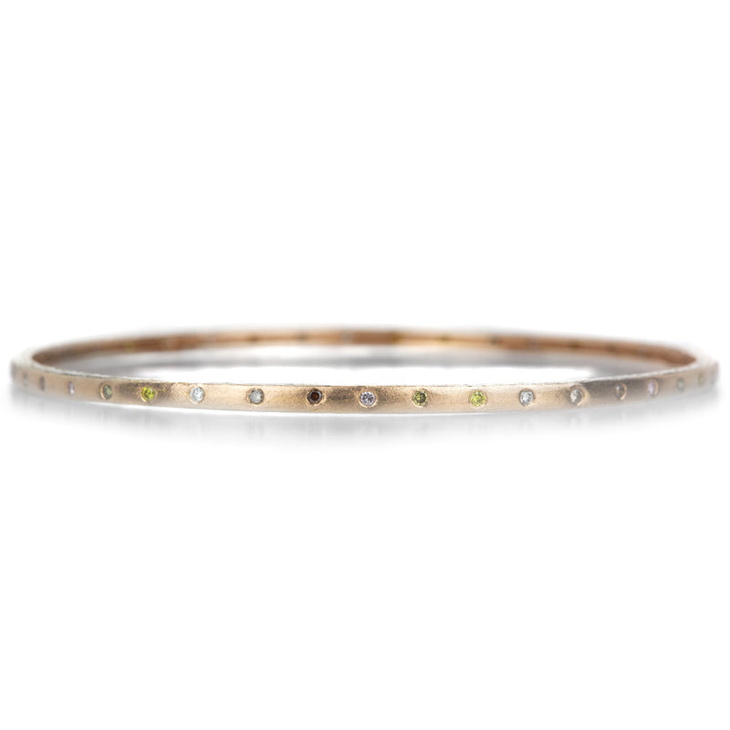 Sethi Couture 14k Pink Gold Multicolored Diamond Bangle | Quadrum Gallery