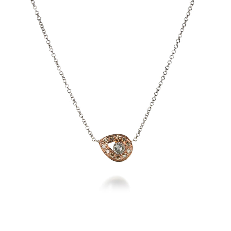 Sethi Couture Sideways Plume Diamond Necklace | Quadrum Gallery