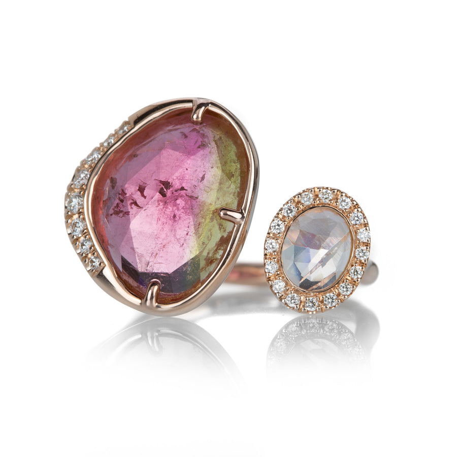Sirciam Tourmaline & Moonstone Galaxy Ring | Quadrum Gallery