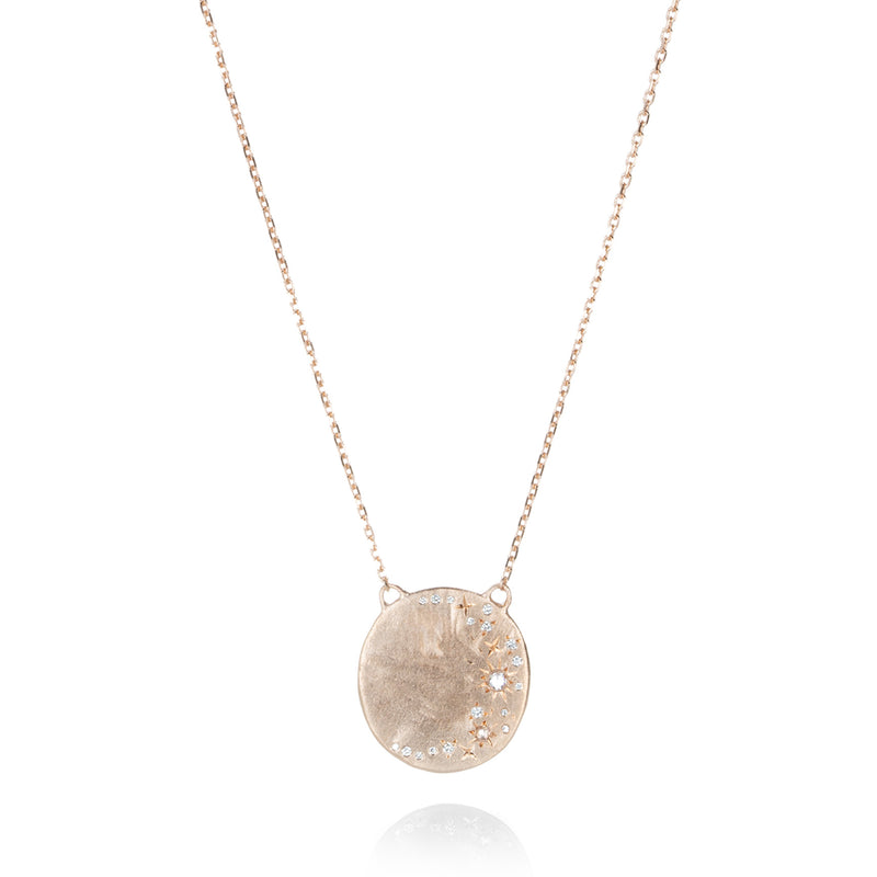 Sirciam Diamond Moon Disc Necklace | Quadrum Gallery