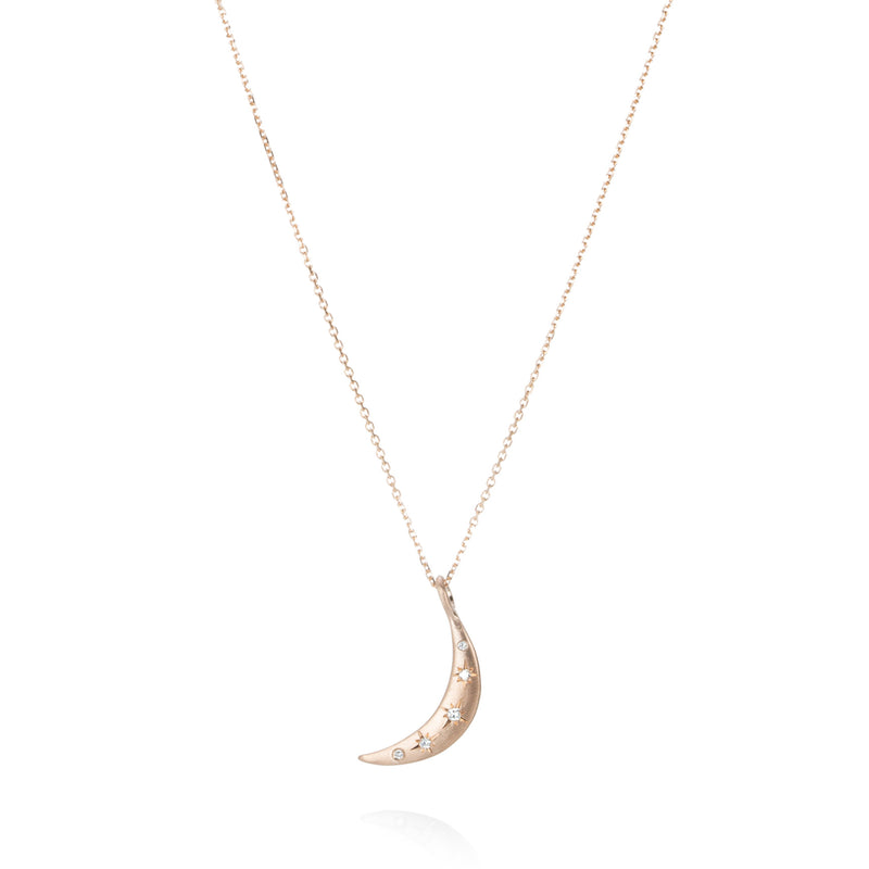 Sirciam Rose Gold Moon and Stars Necklace | Quadrum Gallery