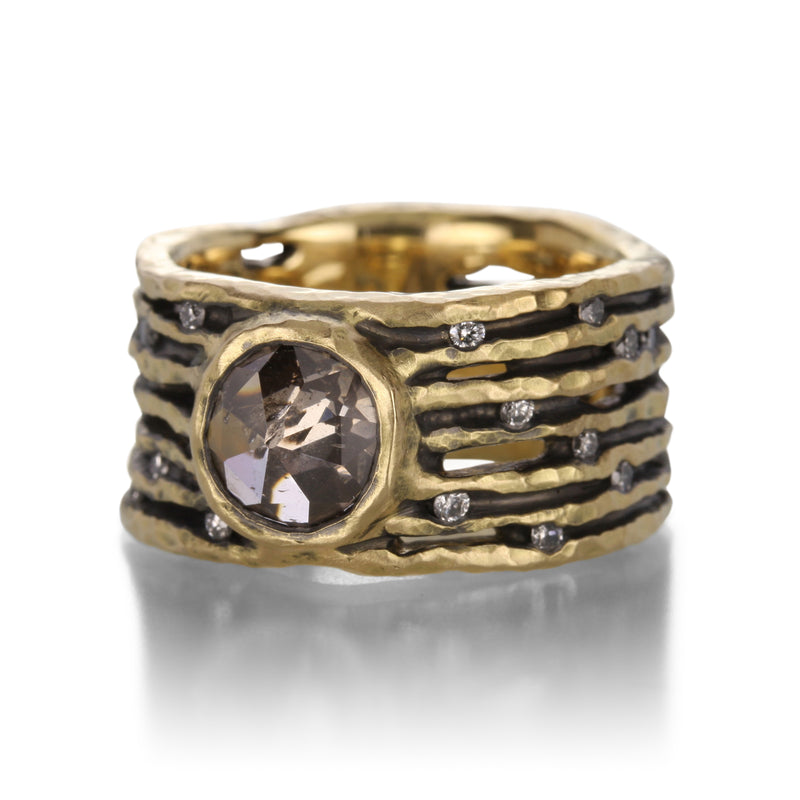 Todd Pownell Wide Band with Rosecut Diamond | Quadrum Gallery