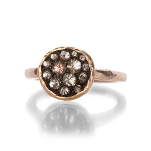 Todd Pownell Rose Gold Diamond Crater Ring | Quadrum Gallery