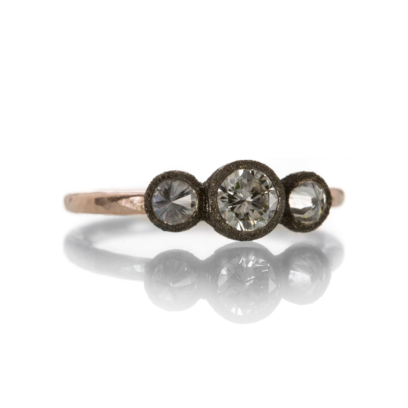 Todd Pownell Rose Gold Triple Inverted Diamond Ring | Quadrum Gallery