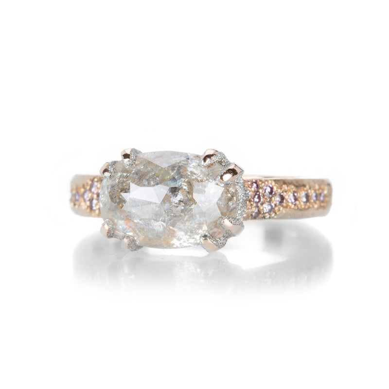 Todd Pownell Rose Cut Diamond Ring with Pink Diamond Accents | Quadrum Gallery