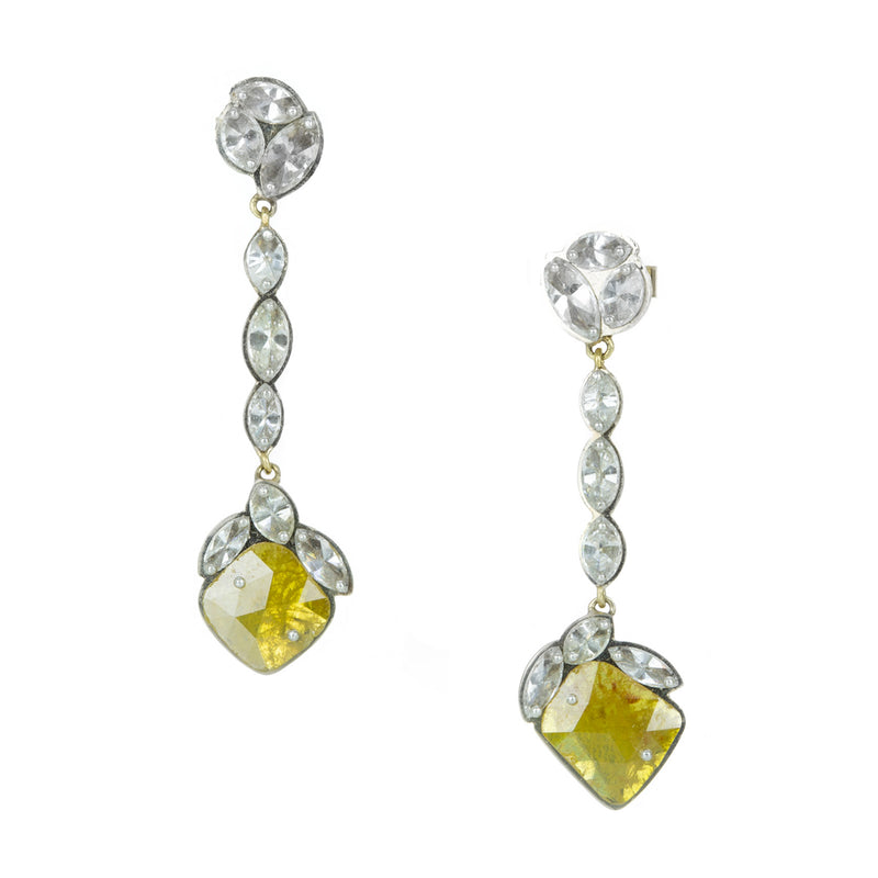 Todd Pownell Yellow Diamond Slice Drop Earrings | Quadrum Gallery