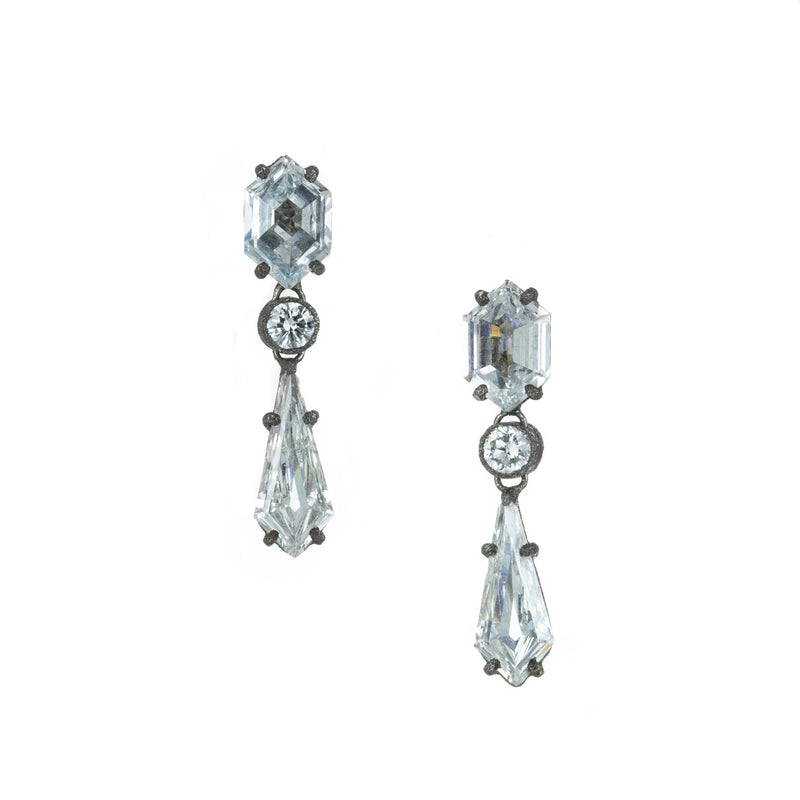 Todd Pownell Antique Fancy Cut Diamond Drop Earrings | Quadrum Gallery