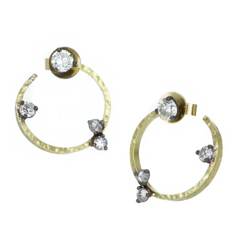 Todd Pownell Circular Earrings with Diamonds | Quadrum Gallery