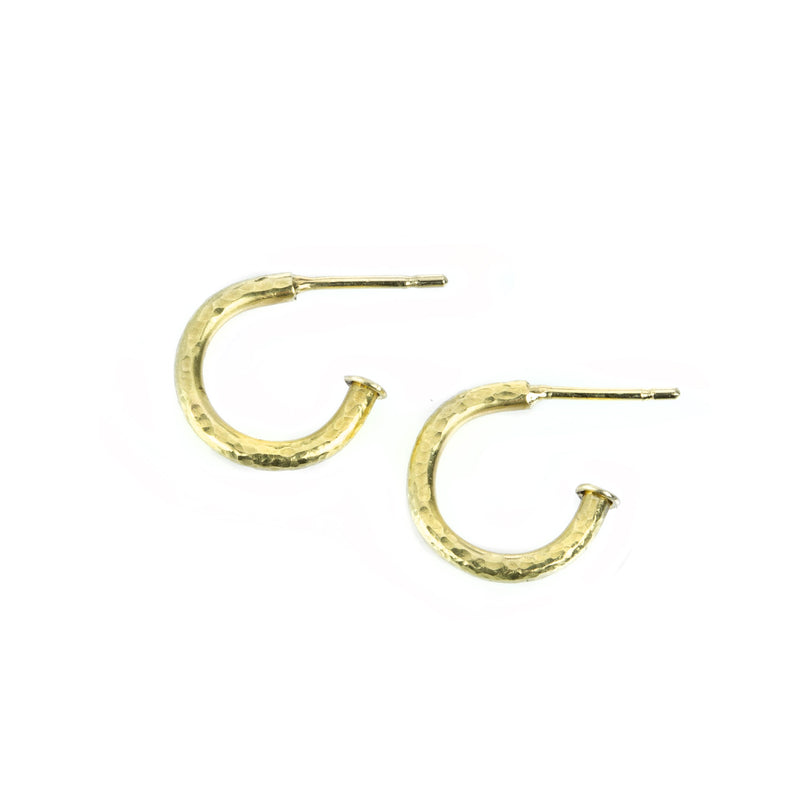 Todd Pownell Small 18k Yellow Gold Hoops | Quadrum Gallery