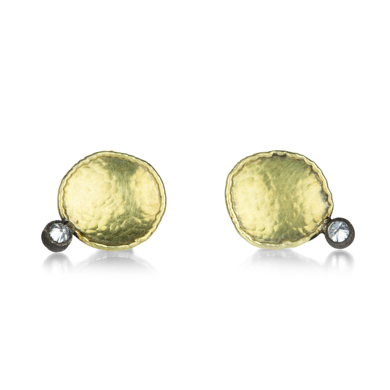 Todd Pownell Organic Round Studs with Inverted Diamonds | Quadrum Gallery