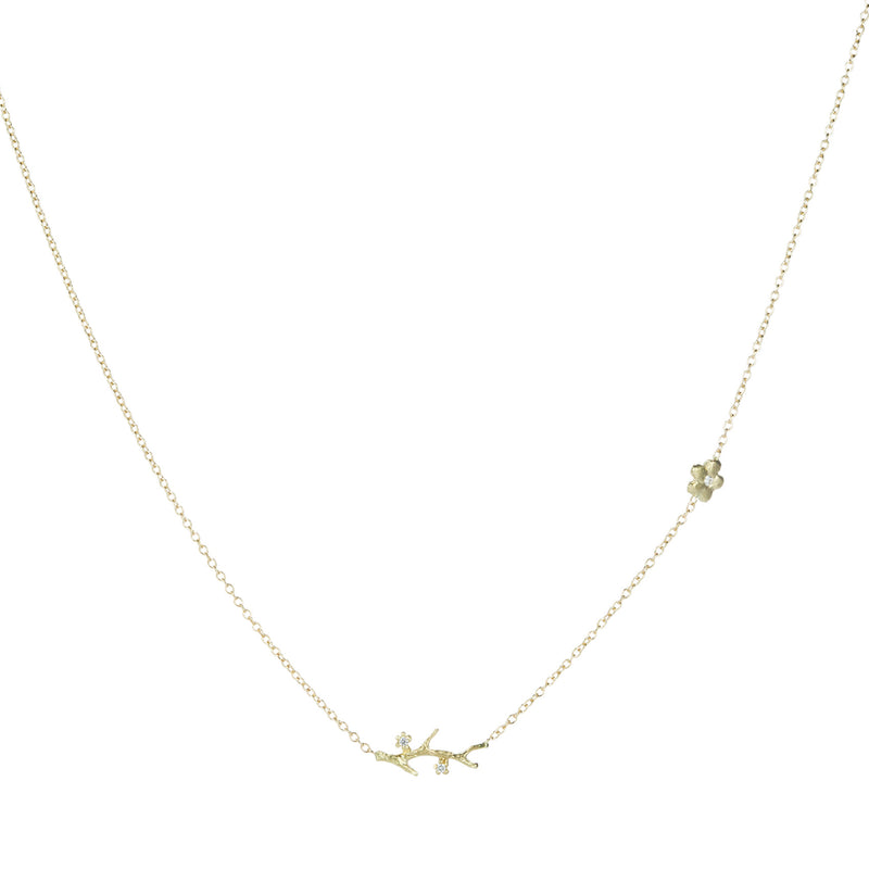 Victoria Cunningham Tiny Branch and Flower Necklace  | Quadrum Gallery