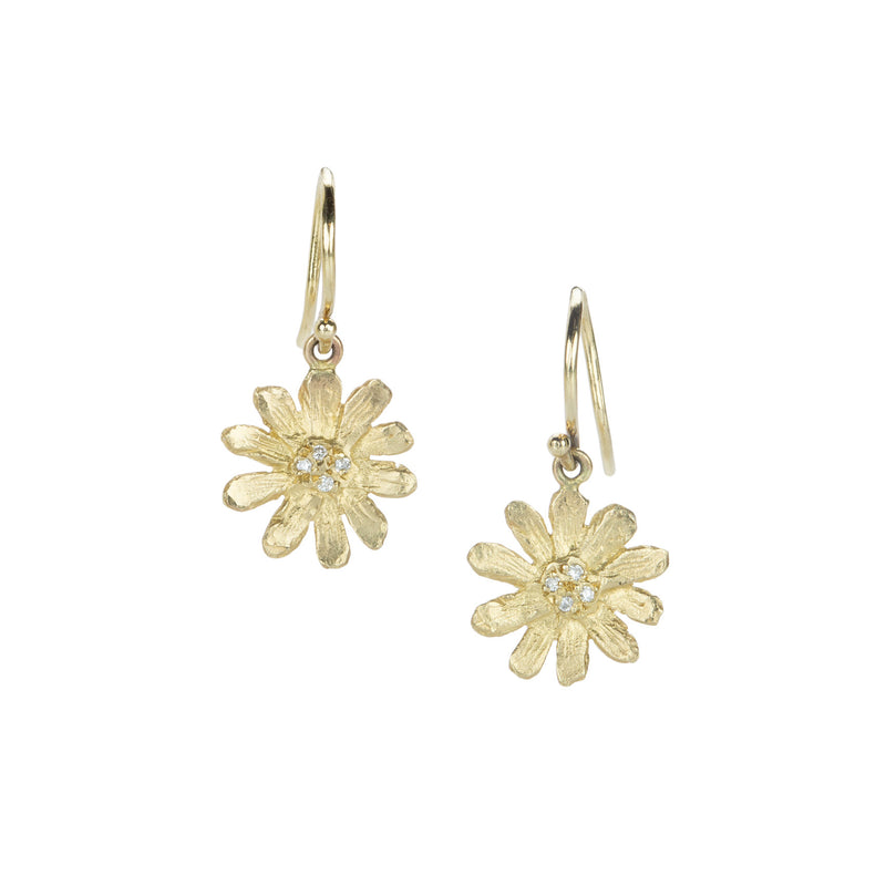 Victoria Cunningham Pave Diamond Daisy Drop Earrings  | Quadrum Gallery