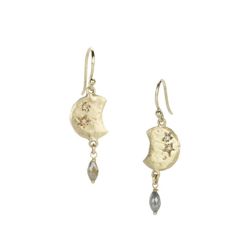 Victoria Cunningham Diamond Moon Phase Drop Earrings | Quadrum Gallery