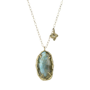 Victoria Cunningham Labradorite and Flower Pendant Necklace | Quadrum Gallery